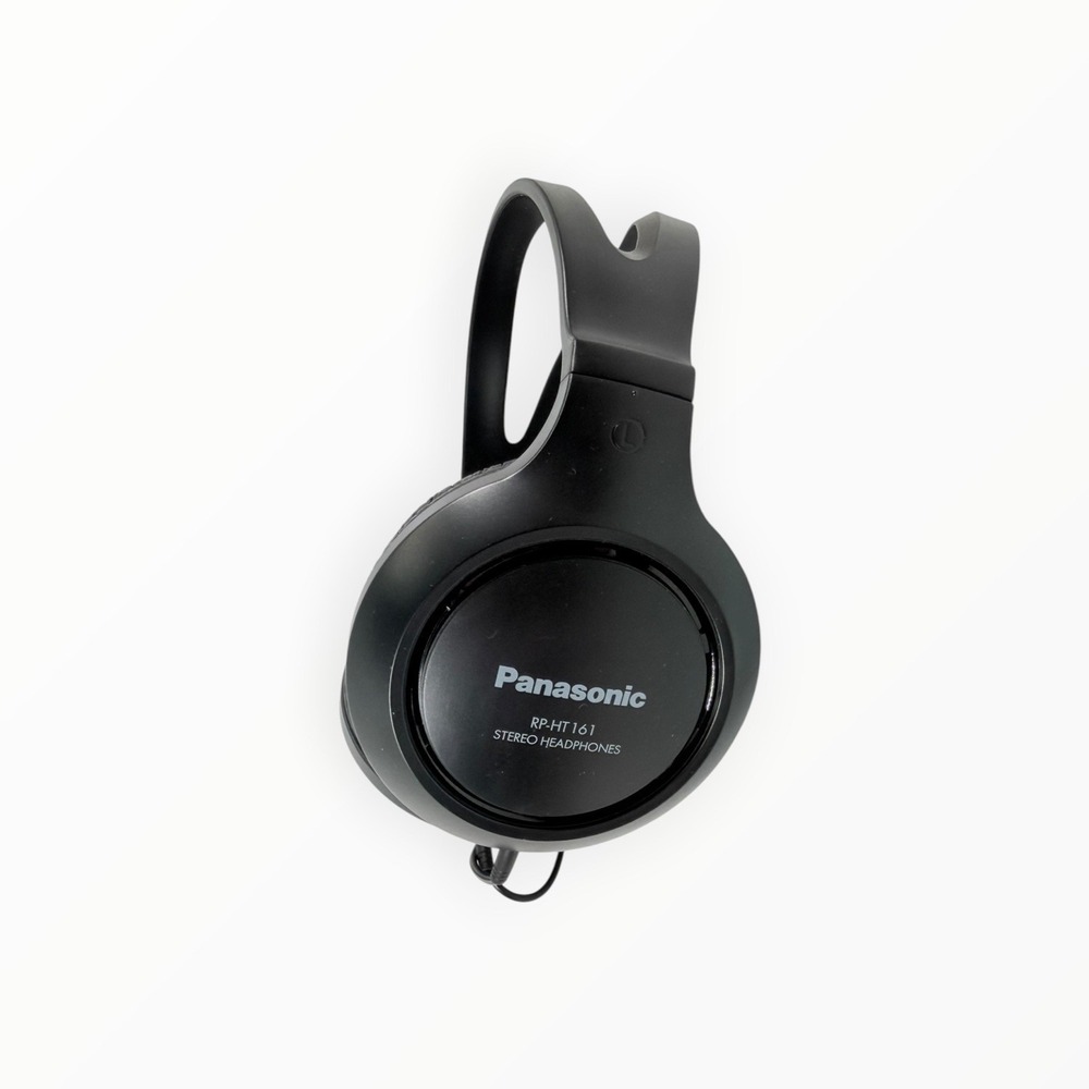 Panasonic RP-HT161 Over the Ear Corded Cushioned Headphone - Black‎ 2M Long Cord